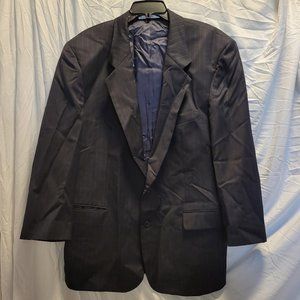 Hugo Boss Mens Corleone Catania Suit Jacket Navy Pinstripe 100% Wool Size 46R